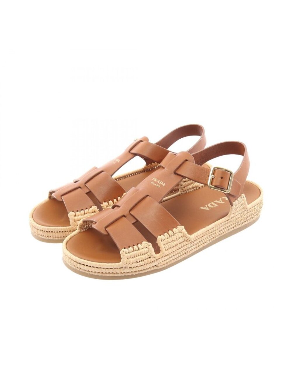 Prada Sandals Brown Leather
